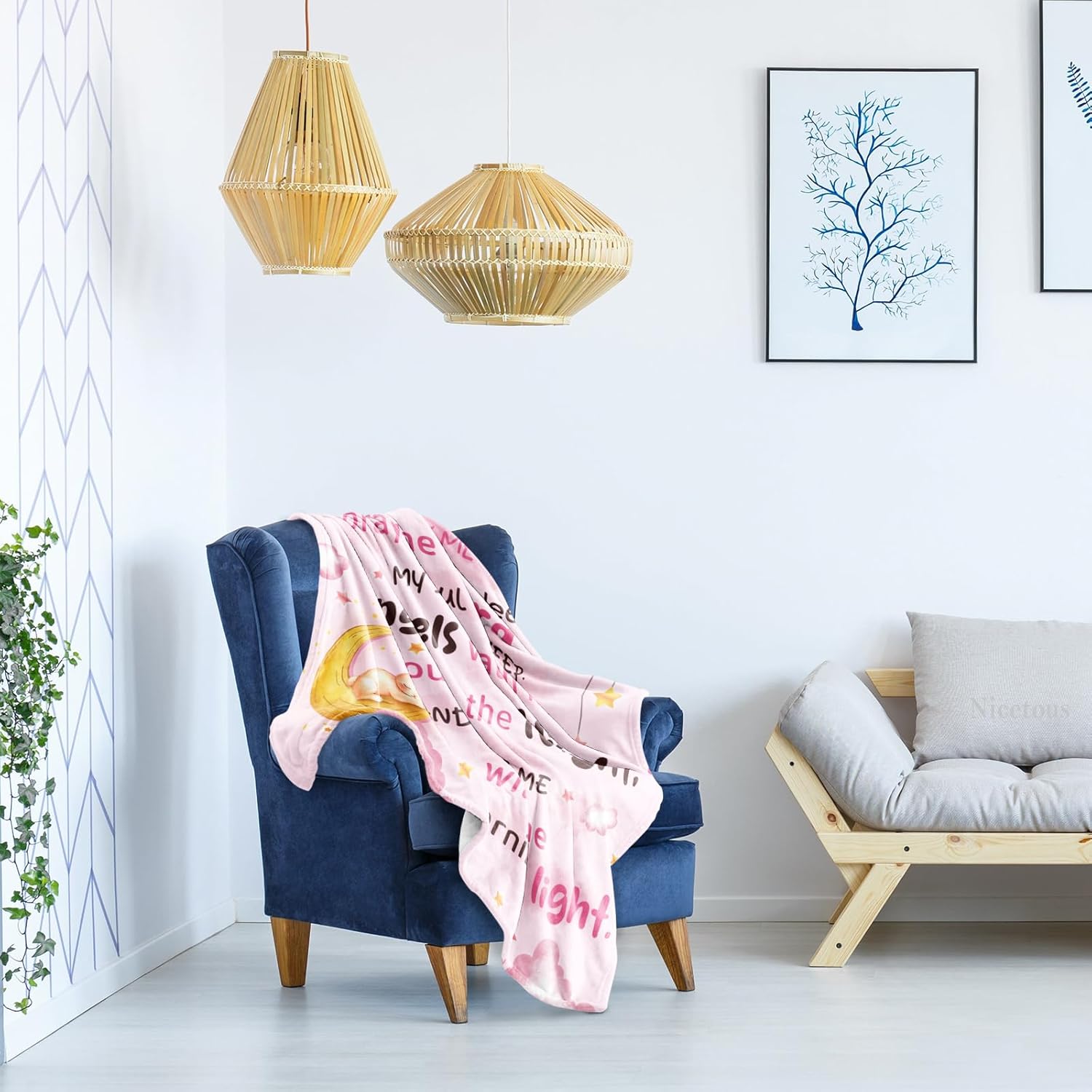 Nicetous Baptism Gifts for Girl Blanket 50x40in, Baptismal Gifts for Women/Kid/Baby Girl, Baptism Favors, Christening Gifts for Girls, Baptism Gift Idea Soft Throw Blanket - Image 6