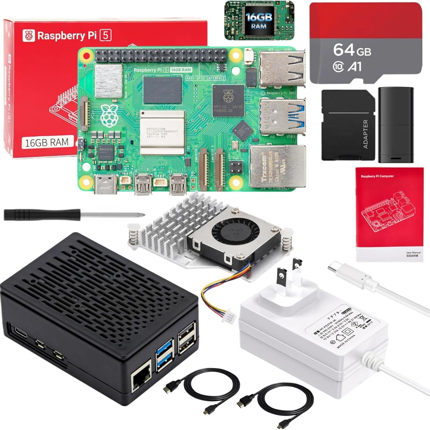Amazon.co.jp: Vesonn For Raspberry Pi5 16GB キット raspi5 16gb 技