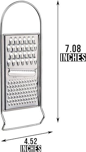 Miniatura 2 de Rallador de cocina ergonómico de metal resistente para verduras, dientes ultra afilados, paquete de 2, acero inoxidable fino, rallador de queso de
