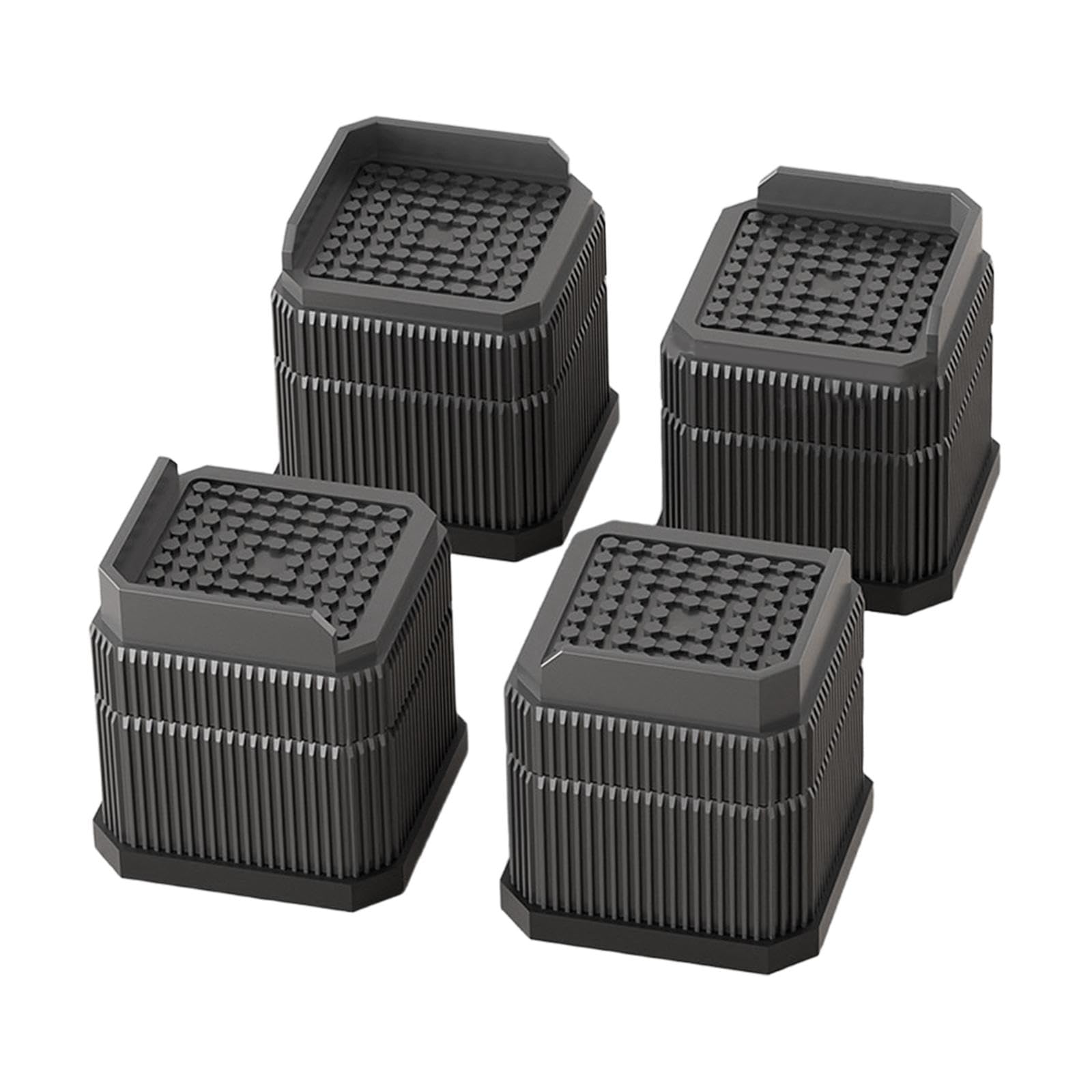 4Pcs Bed Risers Sturdy Bed Lifters Desk Leg Risers for Washers Sofas Fridges Black-image-19