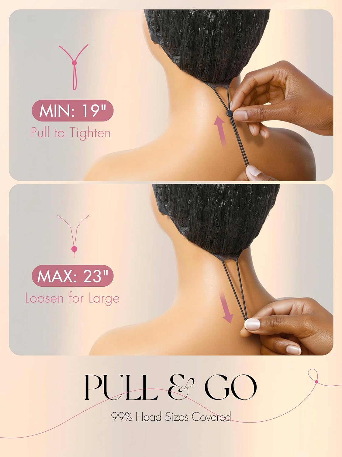 LUVME HAIR Headband Wig Human Hair Kinky Straight Drawstring Half Wig for Black Women 100% Real Human Hair Glueless None Lace Wigs Brazilian Virgin Hair Machine Made Wig 200 Density Natural Color