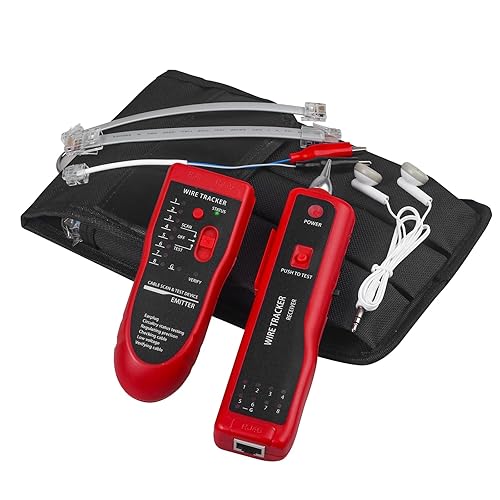 Probador de cables de red, probador de cables multifunción RJ45 RJ11 para colación de cables, colación de mantenimiento de red, prueba de línea