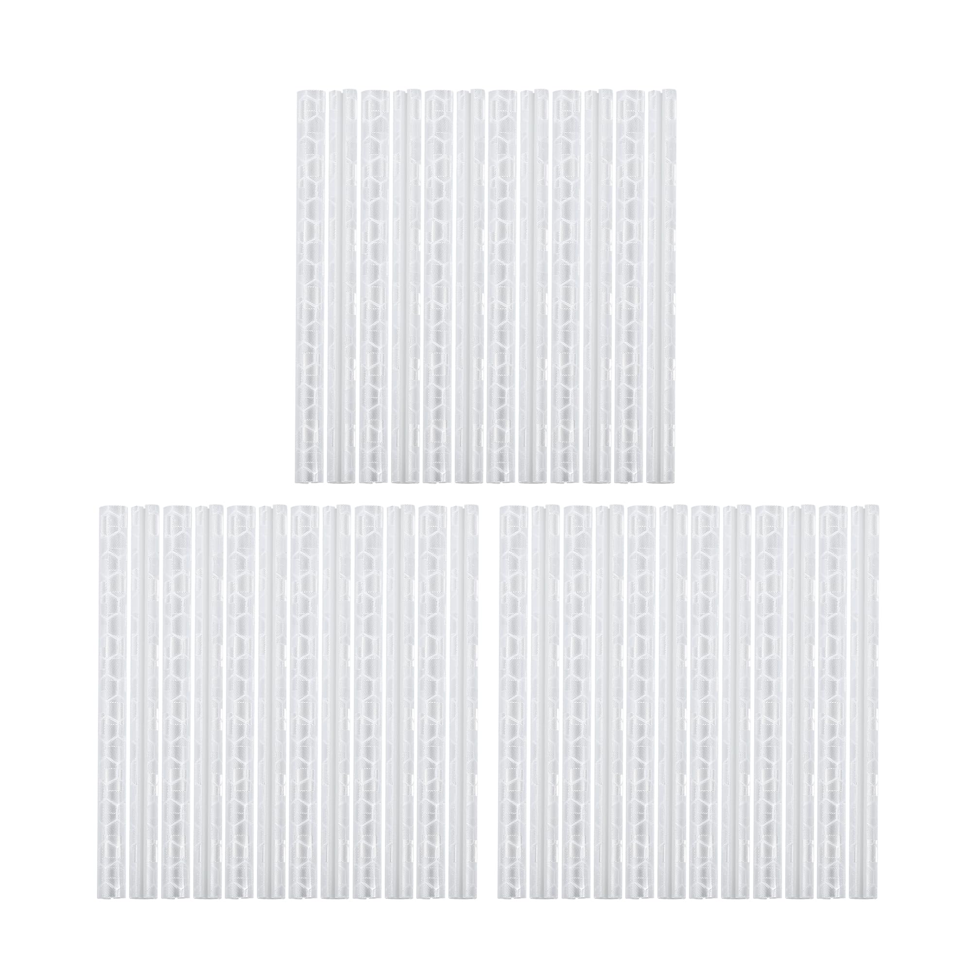 X AUTOHAUX 36 Pcs White Bicycle Reflector Reflective Version Durable ABS