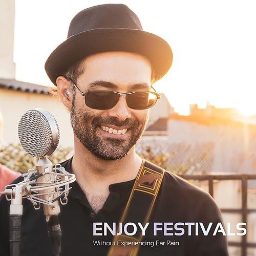 Miniatura 3 de Tapones para oídos de alta fidelidad para uso en conciertos, tapones reutilizables de oídos para músicos, tecnología de filtro avanzada de 24 dB,