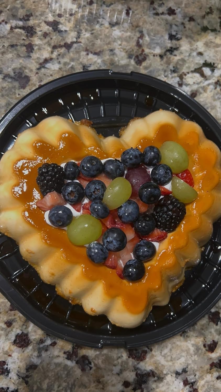 Palksky Heart Shaped Novelty Cake Pans, 2PCS 9 Inch Heart Flut Cake Molds, Silicone Molds for Baking Bundt Cake Nonstick, Heart Baking Pan for Valentine'S Day, Wedding - Image 2