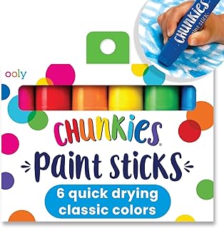Ooly Chunkies 6 Mess Free Paint Sticks For Kids, Tempera Paint Sticks Kid Safe