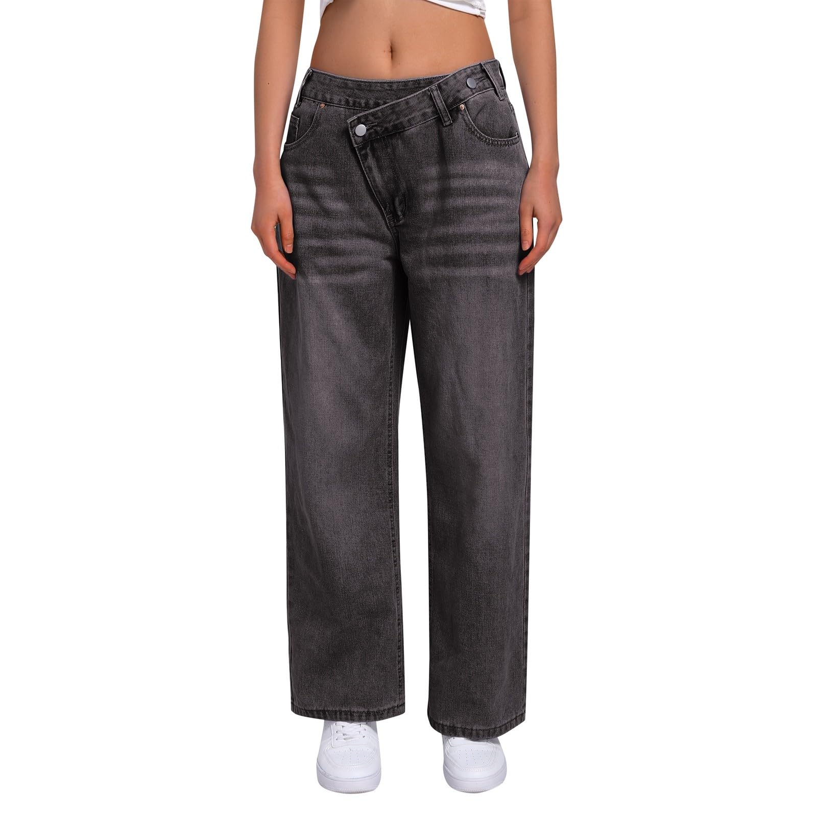 Jean à jambes larges extensible pour éviter les tailles serrées - 8