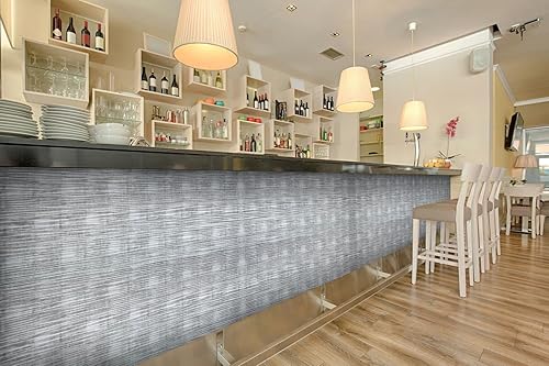 Miniatura 5 de Retro-Art 703525 - Paneles de pared 3D para cocina, paquete de 8, ondas metálicas en plata rústica, PVC, 24.5 x 18.5, cubierta de 25.18 pies