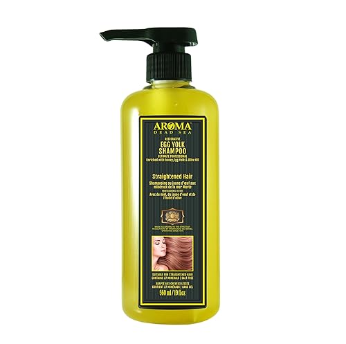 Aroma Dead Sea Champú de miel y yema de huevo y aceite de oliva Receta antigua restaura el equilibrio natural del cabello para un cabello sano y