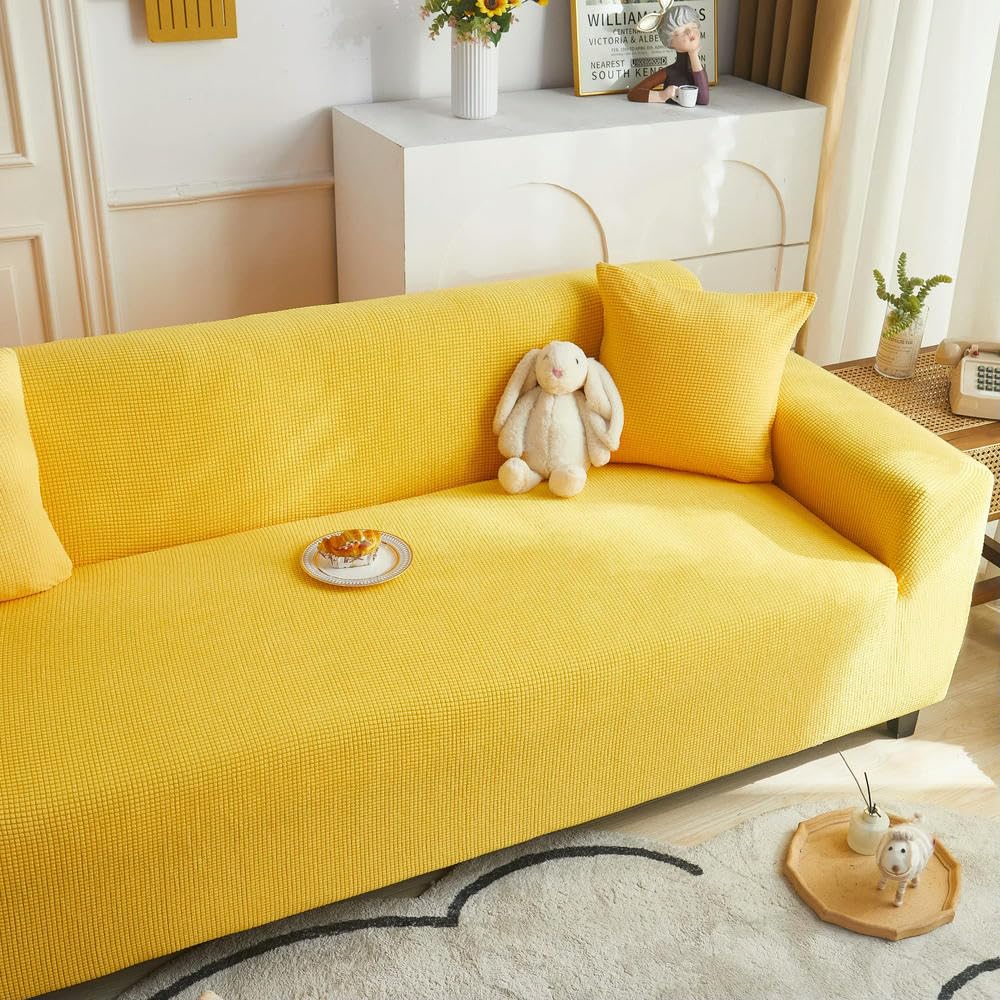 SDYdsgE sofa cover， Nordic Fashion Knitted Elastic Sofa Cover Solid Color All Seasons Universal Couch Slipcover(K,200 260cm)
