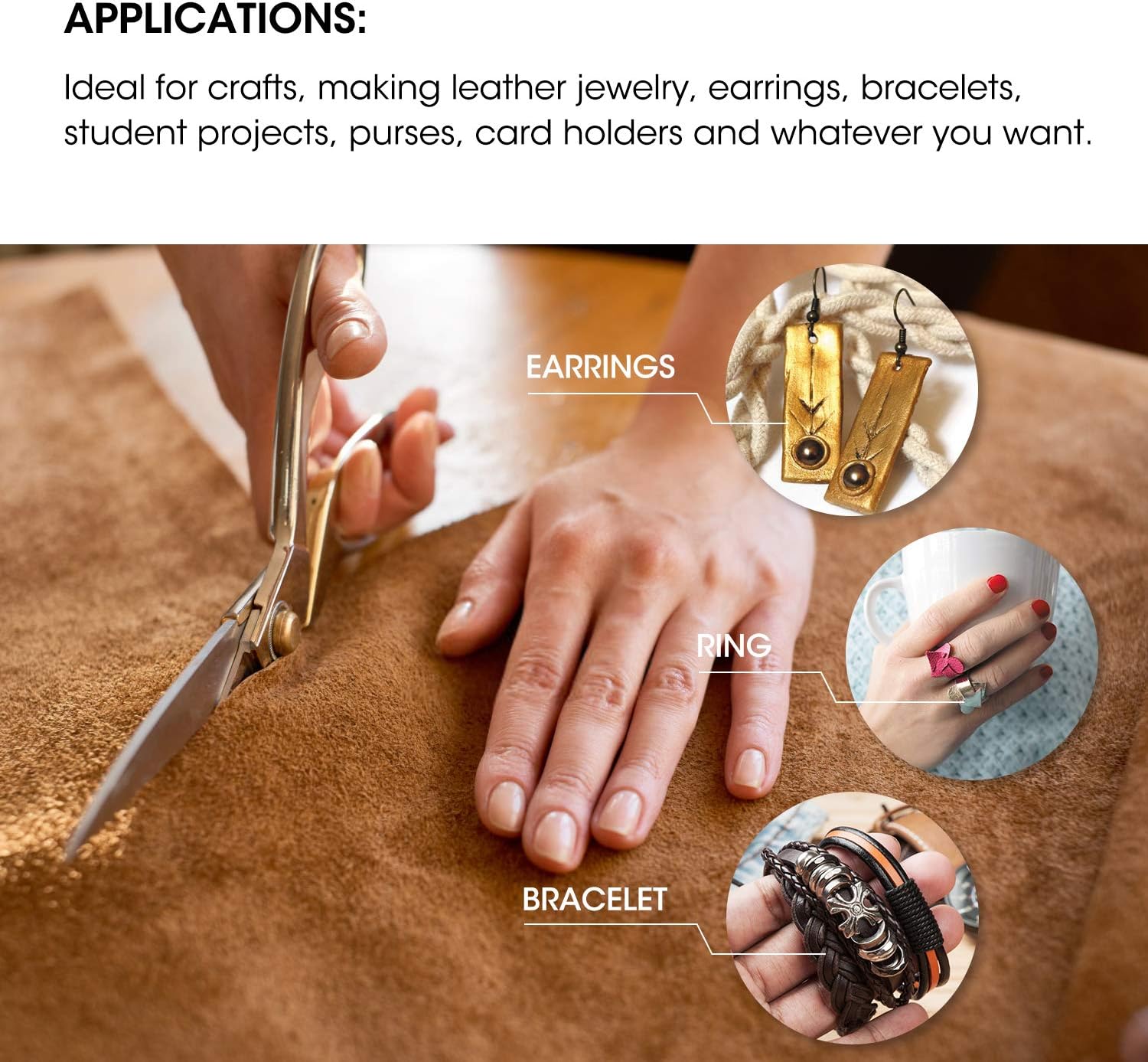 Mardili Printed and Embossed Upholstery Leather Scraps,1.5-1.8LBs Large Pieces,Square(10" *10") and Irrgular Size