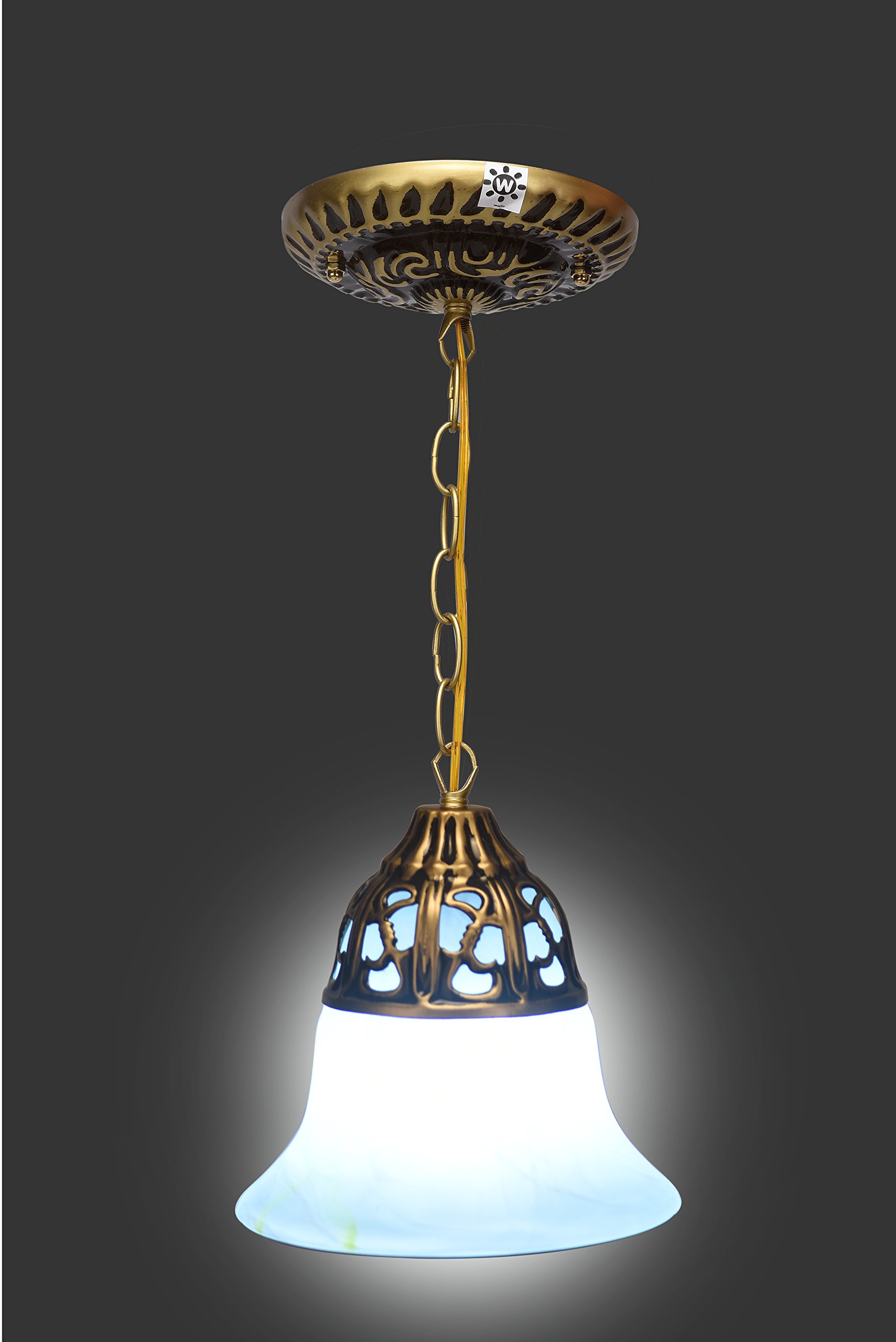W Aluminium Metallic 5Watt LED Hanging Light 1001 (Golden, 10015WLED) - Set of 2 2