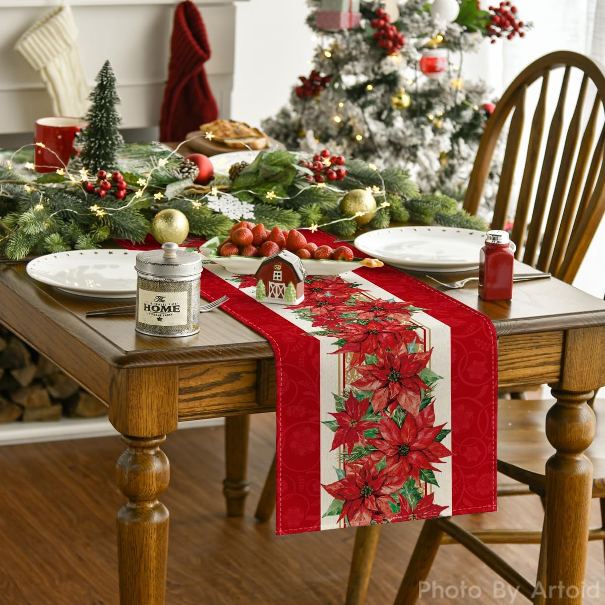 Artoid Mode Tafelkleed voor vrachtwagens en kerstboom, seizoensgebonden