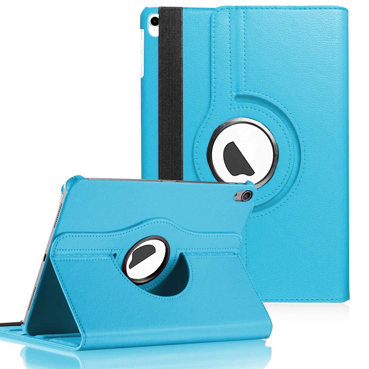 Microsonic Apple iPad Pro 12.9'' 2018 (A1876-A2014-A1895-A1983) için Kılıf 360 Dönerli Stand Deri Mavi [iPad Pro 12.9 2018 ile Uyumlu Kılıf - Mavi]
