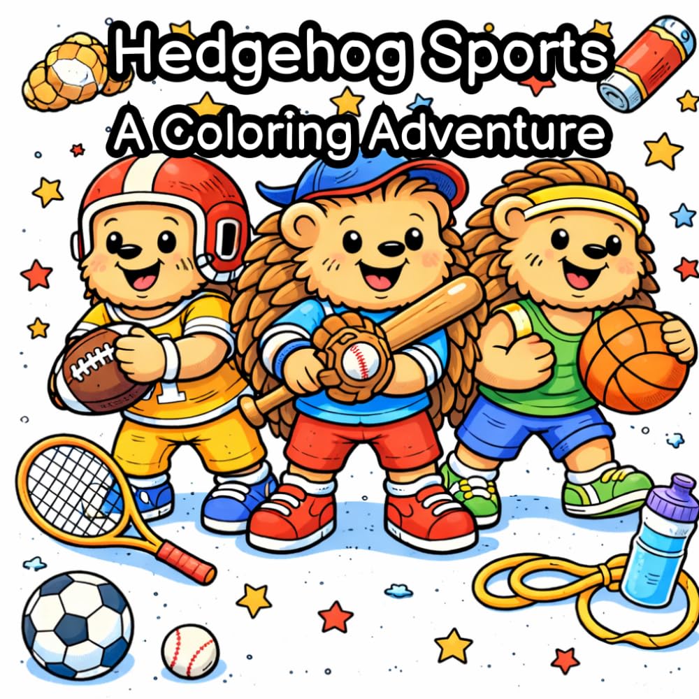 Hedgehog Sports A Coloring Adventure: Cute, Cozy & Active Adventures in a Soft Life World
