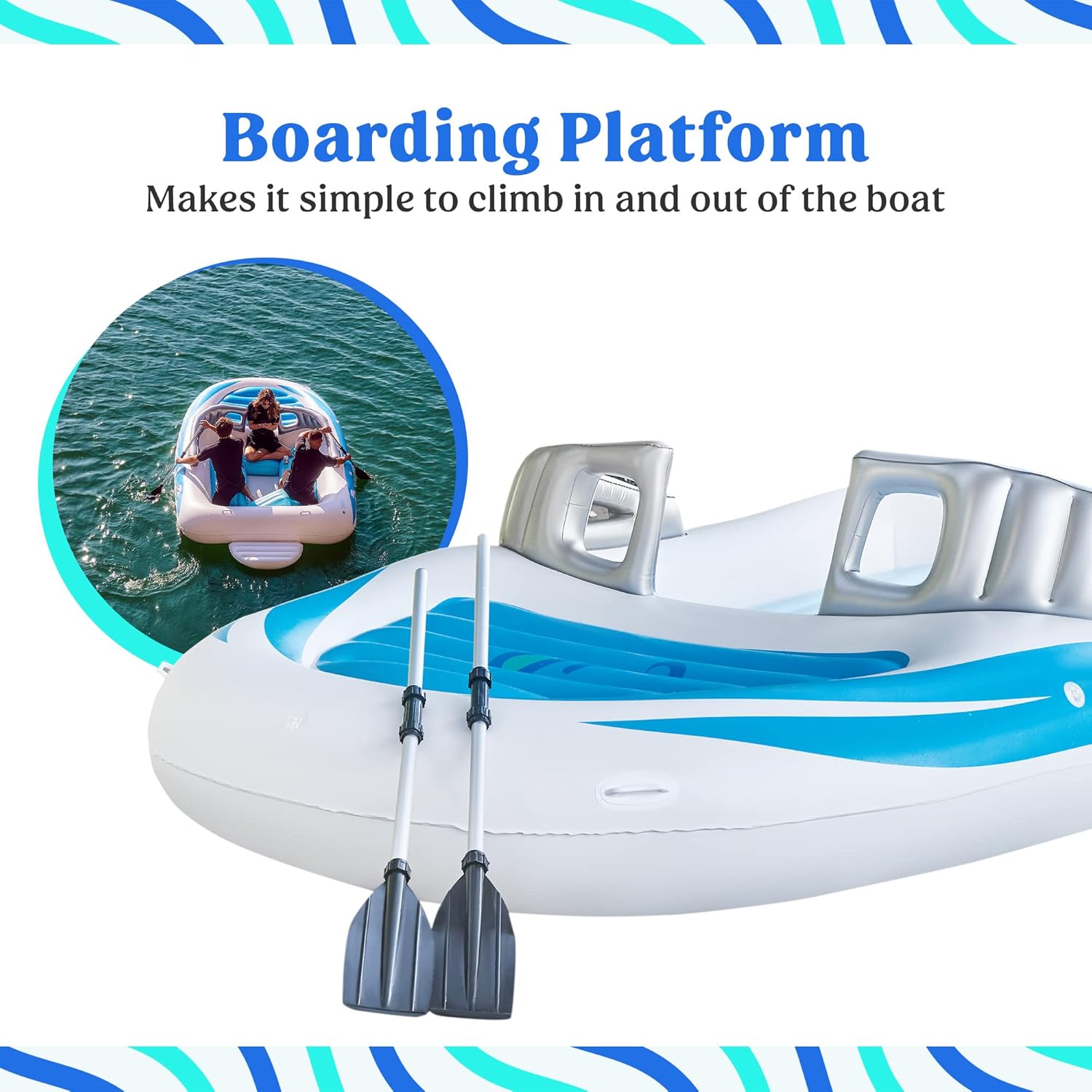 Buy Aquayam Lake Floats 6 Man Boat Float Floating Island for Lake