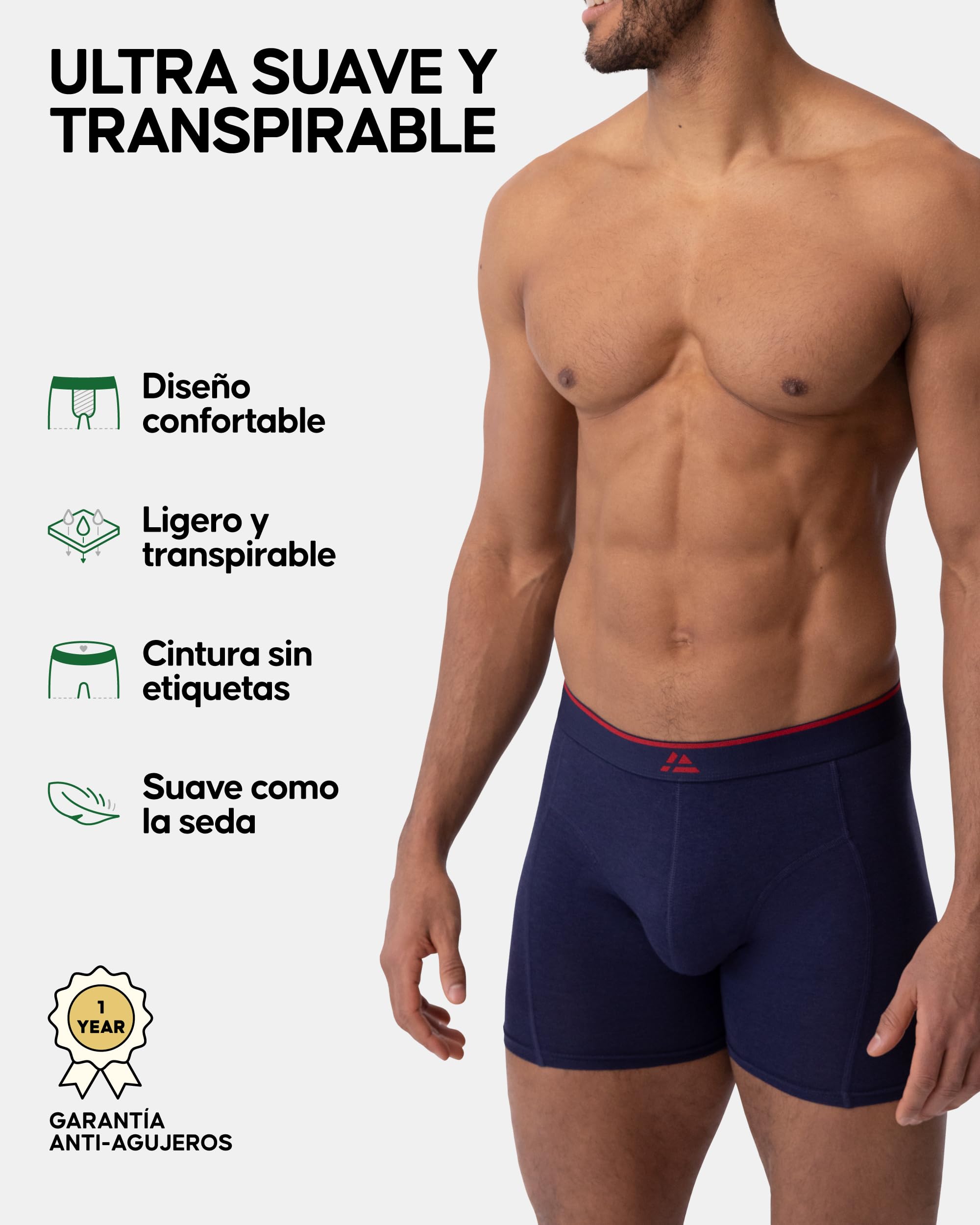 DANISH ENDURANCE Calzoncillos Hombre Boxer de Bambú, Suaves y Elásticos, 3, 6 o 10 Pack
