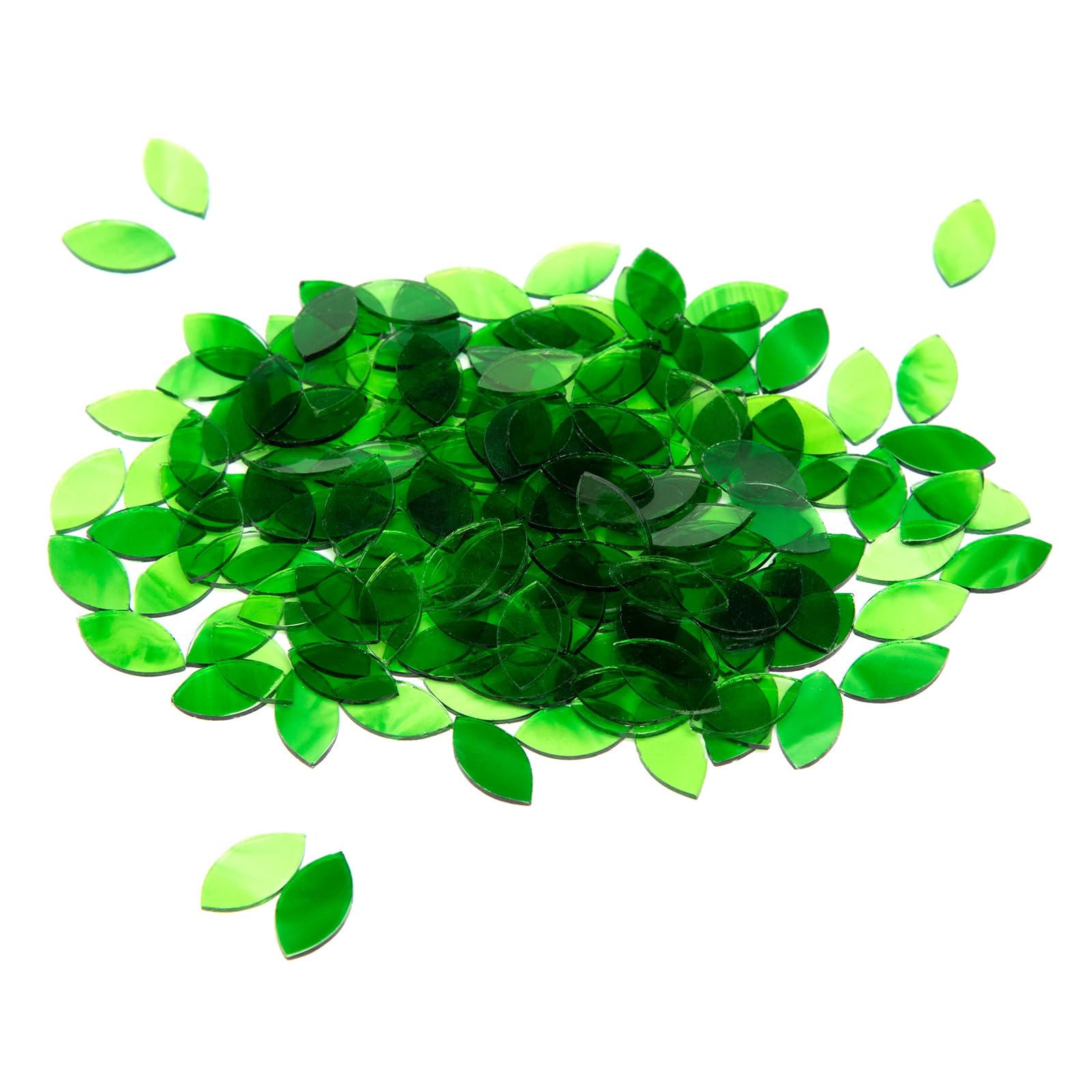 Mosaïque en verre vert mica transparent de 100g pour décoration et loisirs créatifs DIY