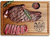 Personalized Grill Cutting Board - Custom Engraved Bamboo BBQ Board, Gifts for Men, Dad, Husband, Housewarming