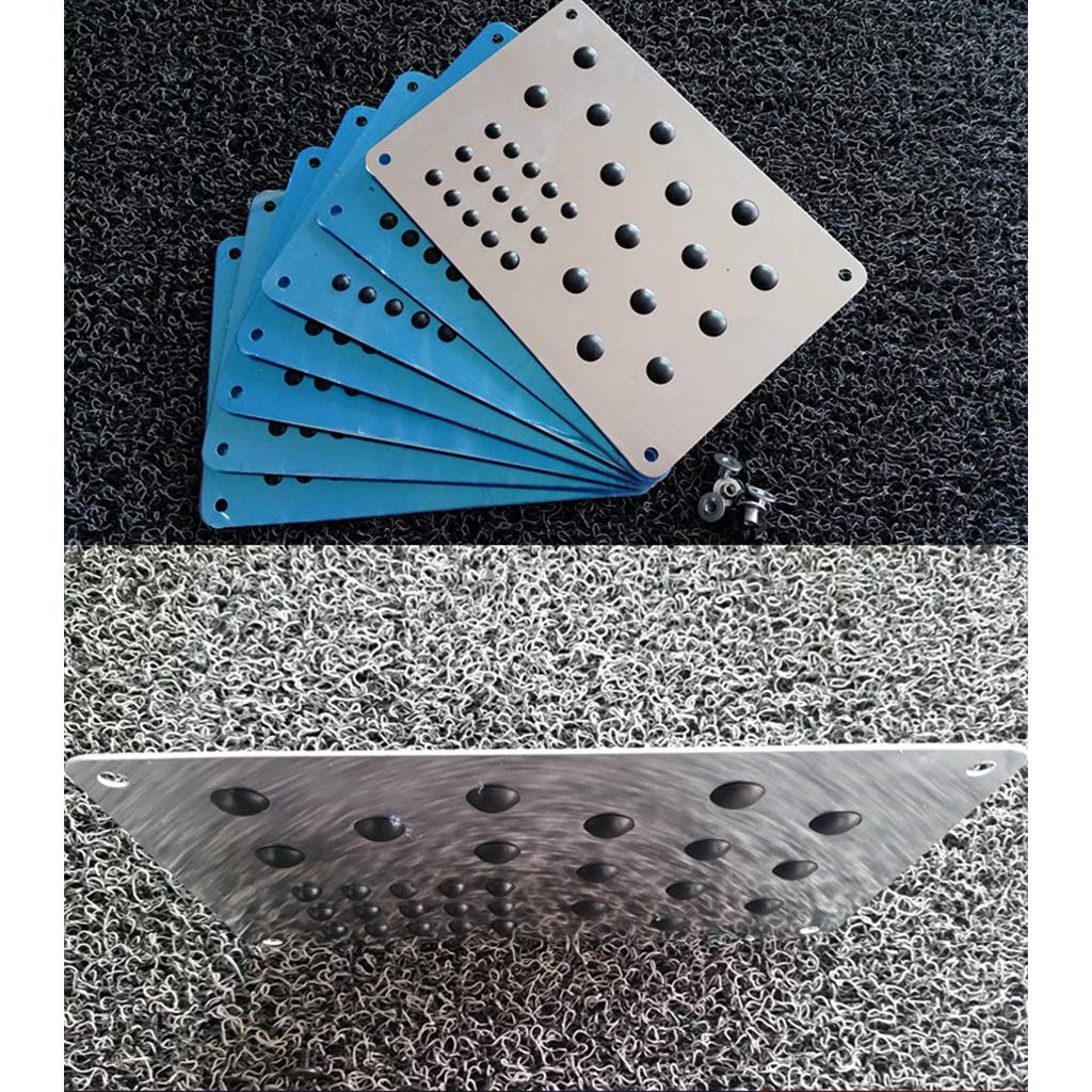 QIXIAMO Car SUV Floor Mat Foot Heel Scuff Plate -Slip Carpet Automobile Alloy Wear Plate Anti-Skid Pad — view 5