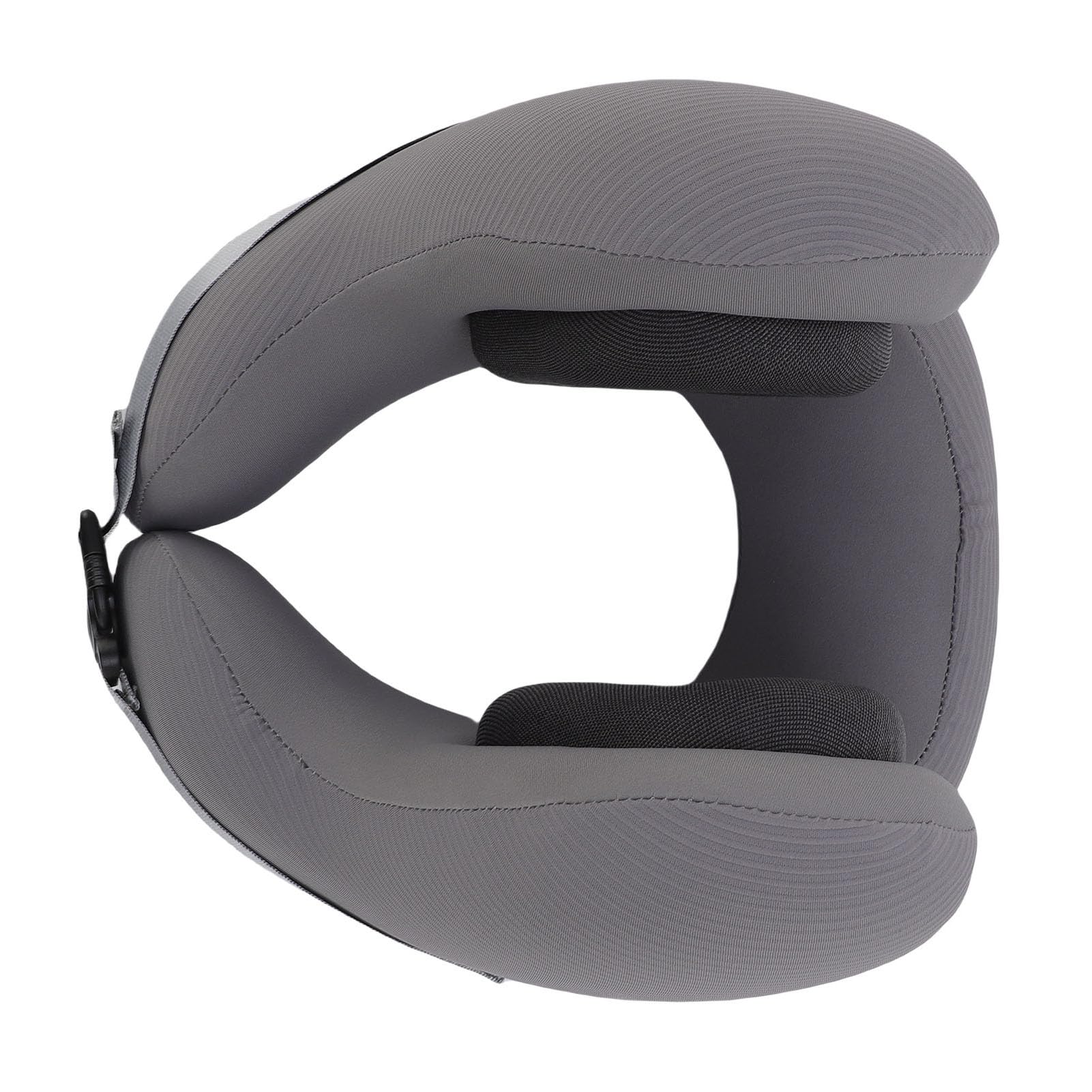 Almohada para el Cuello de Viaje, Espuma Viscoelástica en Forma de U con Orejeras con Cancelación de Ruido para Viajes en Avión y Tren