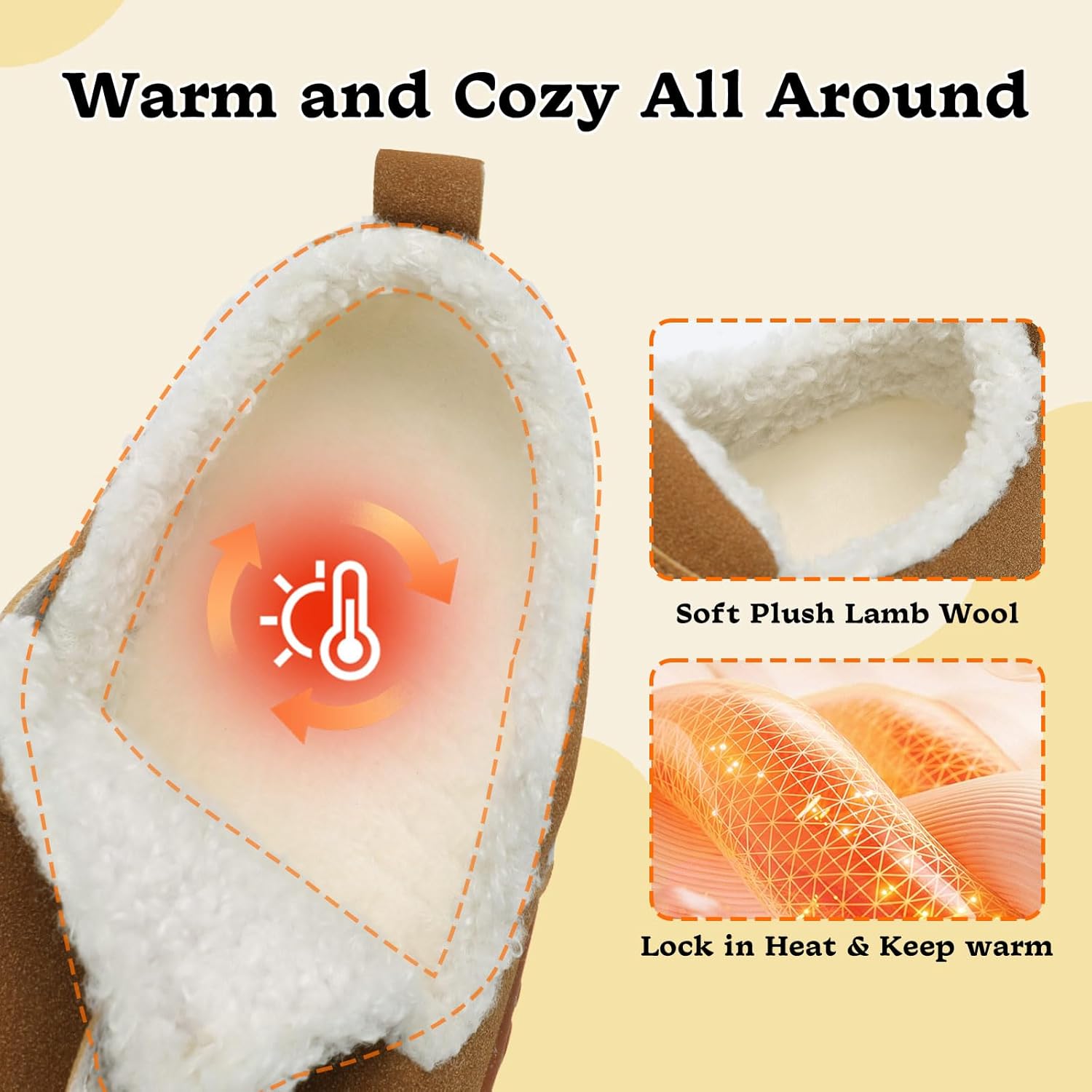 BARERUN Toddler Slippers Wide Waterproof House Shoes Fuzzy Suede Moccasin Slippers for Kids Barefoot Adjustable Indoor Outdoor Slip On Warm Winter Shoes - Image 3