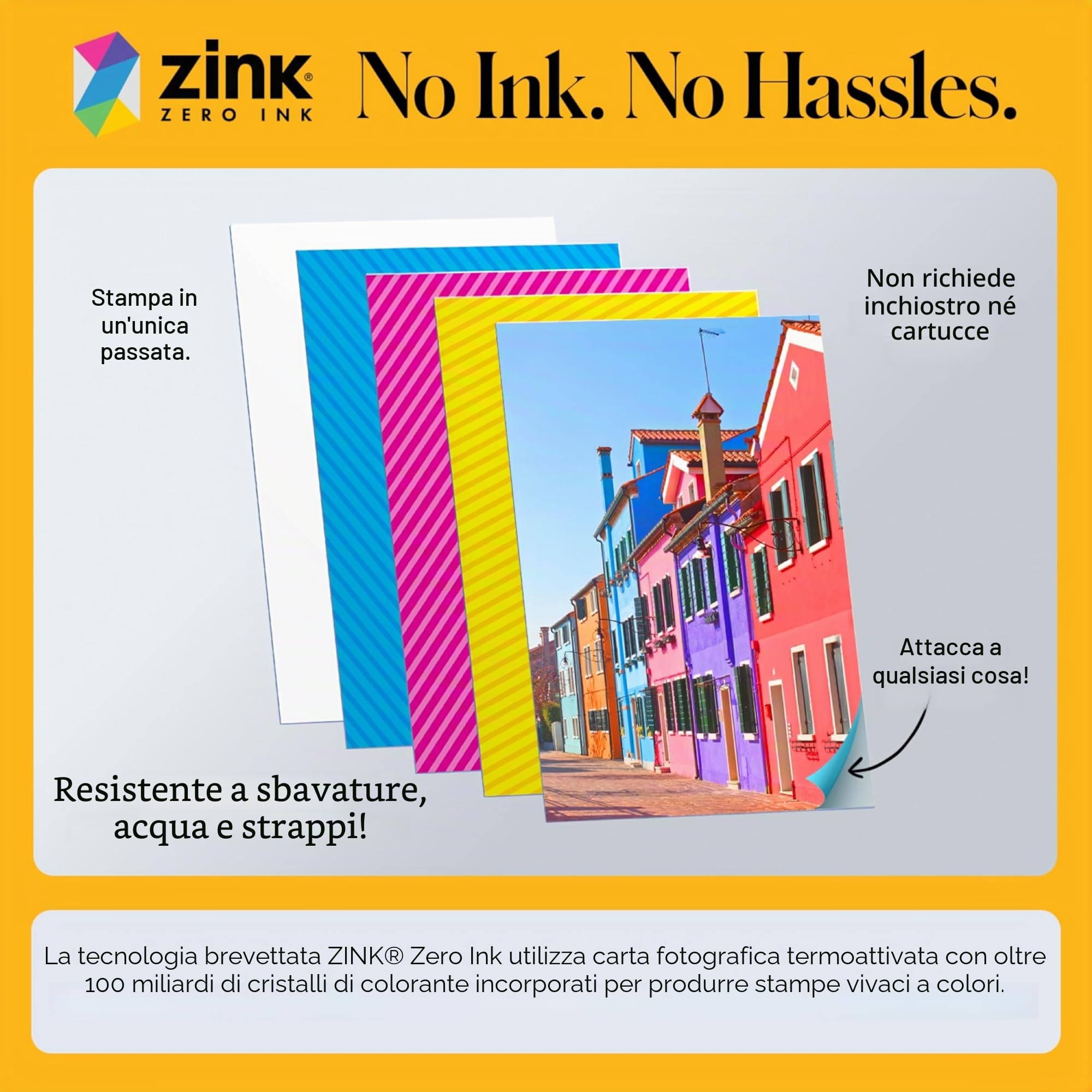 KODAK Printomatic Pacchetto iniziale per macchina fotografica a stampa istantanea a colori + Custodia morbida + Carta fotografica Zink 20pk - Foto colorate su carta adesiva 2x3" - Nero