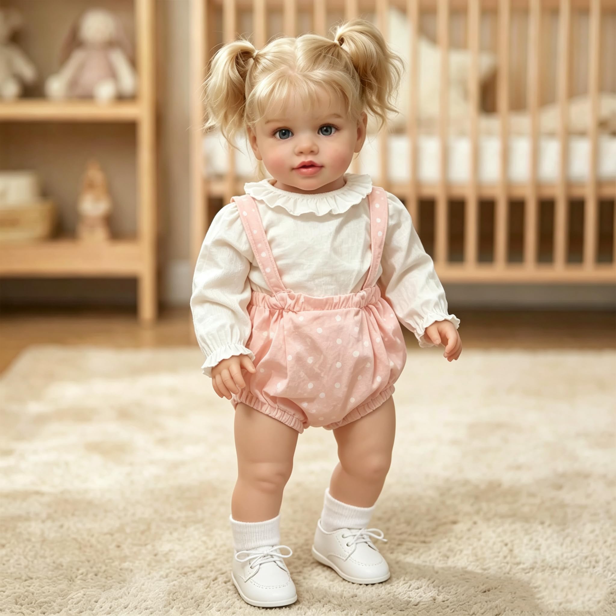 Pinky Reborn Poupée Reborn Pippa Silicone 26 Pouces Poupée Bébé Réaliste Fille Corps Doux Câlin Jouets pour Filles