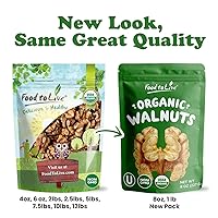 Vista 25 de Organic California Walnuts Halves & Pieces, 10 Pounds – Non-GMO, Raw, Unsalted, Shelled, Vegan, Kosher, Sirtfood, Bulk Snack. High in Omega-3 Fatty
