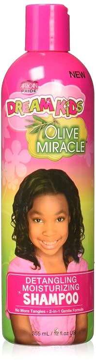 شامبو African Pride Dream Kids Olive Miracle Detangling ، 12 أونصة
