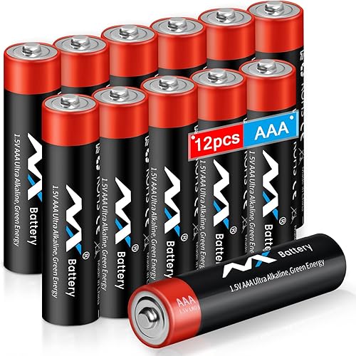 Pilas AAA LR03, batería alcalina de larga duración, con potencia de larga duración, 10 años de vida útil MSDS y batería AAA probada por CE RoHS (12