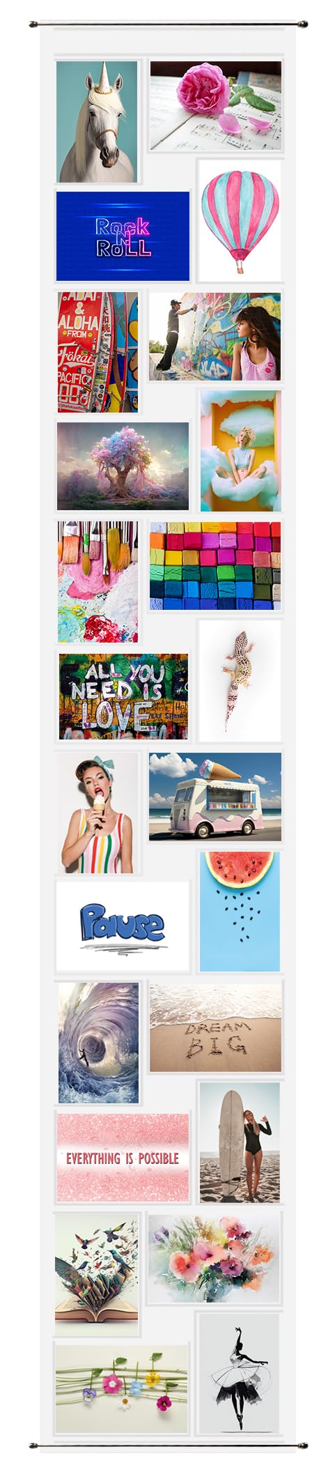 trendfinding Photo Curtain 10 x 15 cm Portrait and Landscape Photo Pictures Postcards Format Photo Wall Photo Gallery Photo Pockets Photo Holder Pocket Curtain Photos (24 Photos Portrait / Landscape