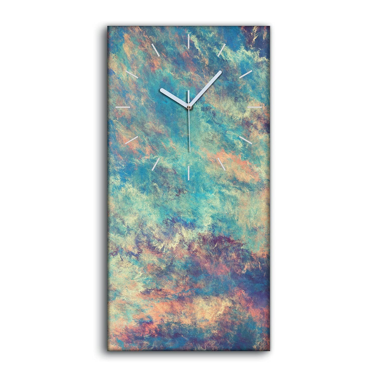 Horloge sur Toile Salon Art Moderne Horloge Murale Silencieuse Chambre 30x60cm Coloray