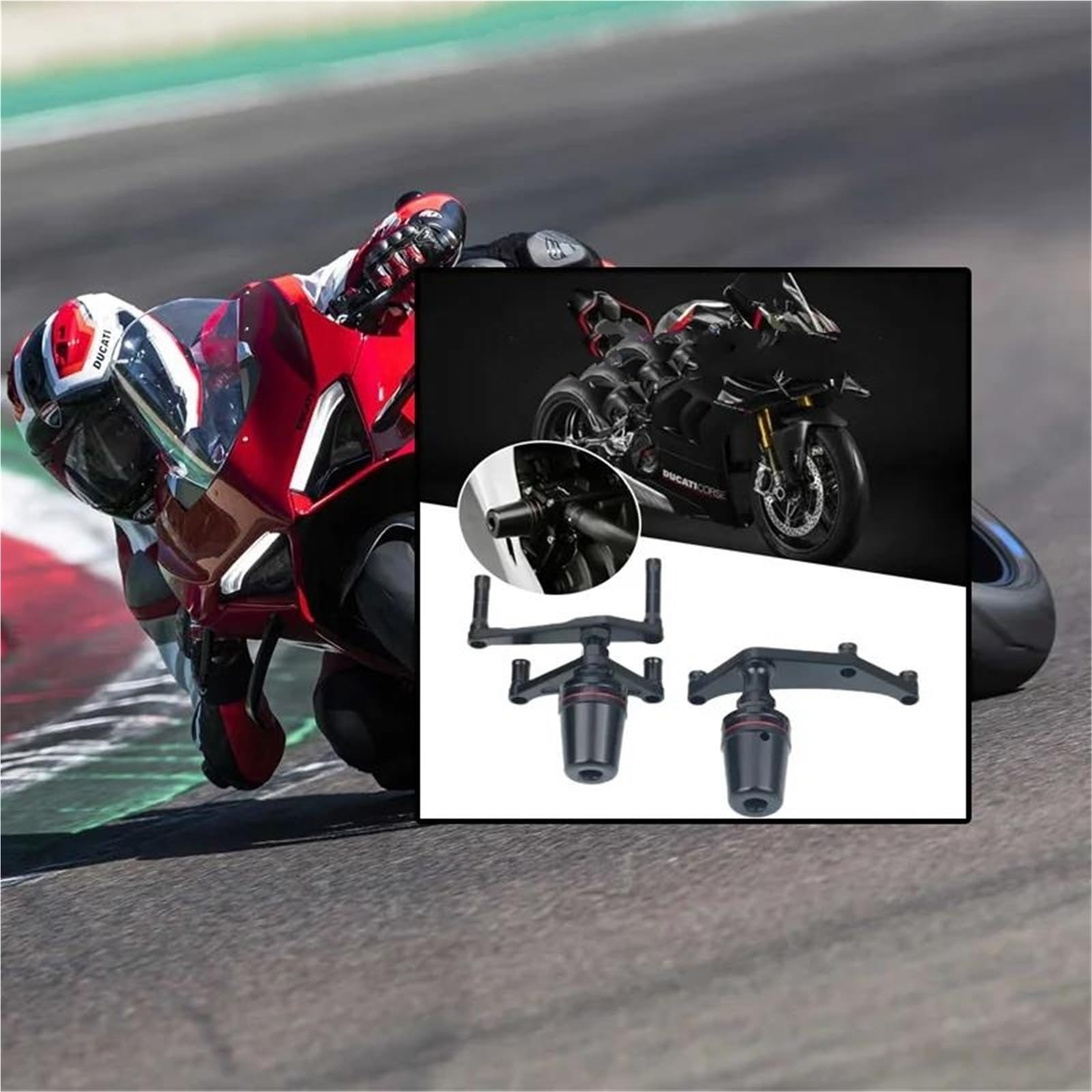 Zabezpieczenie przed upadkiem Osłona Ramy Przesuwnej Motocykla Chroniąca Przed Upadkiem Crash Pad Do DUCATI Panigale V4/V4S 2022-2023 2024 Uaktualnij akcesoria