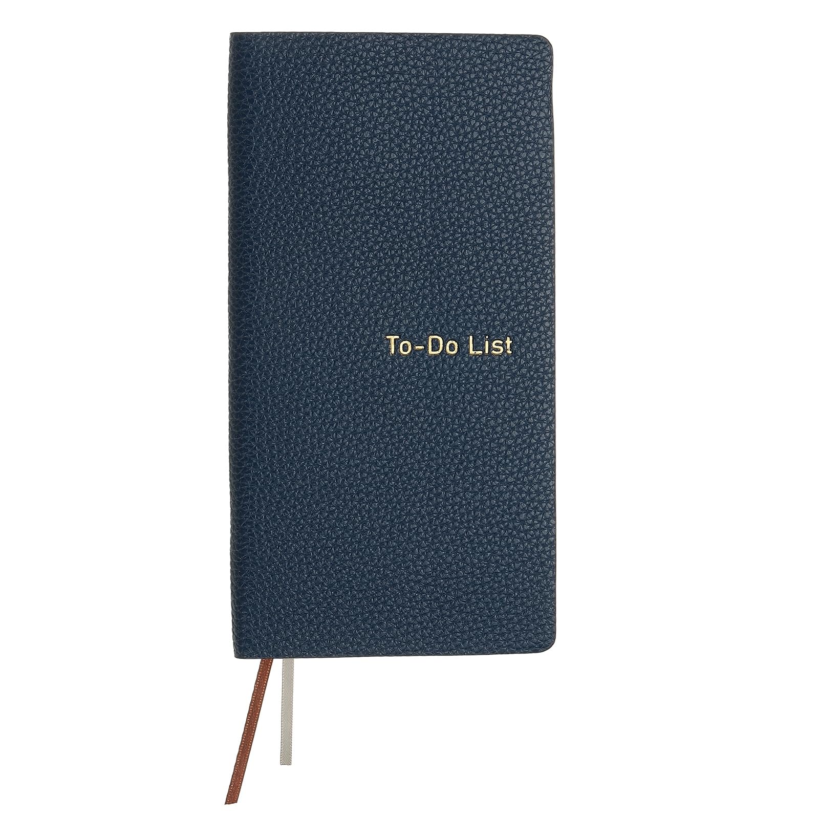 PATIKIL Leather to Do List Notepads, 160 Pages 6.5 x 3.2" Leather Daily Planners to Do List Notebook for Business Personal Daily Plans Schedule Planner Notebook Office Supplies, Blue