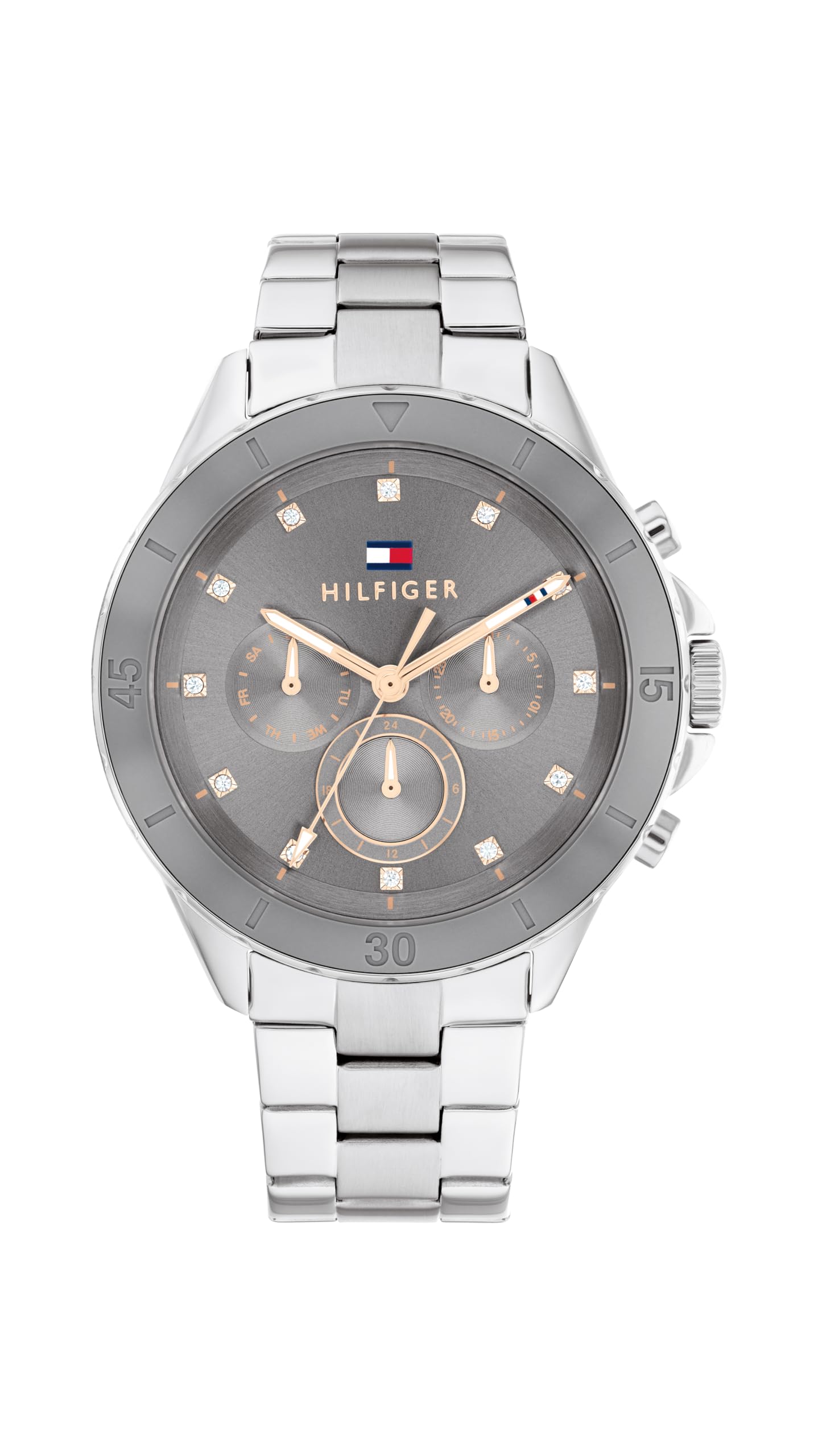Tommy Hilfiger Women's Quartz Multifunction Watch Stainless Steel  Bracelet 5ATM/50 Meters Water Resistance Premium Fashion, Bold and  Elegant