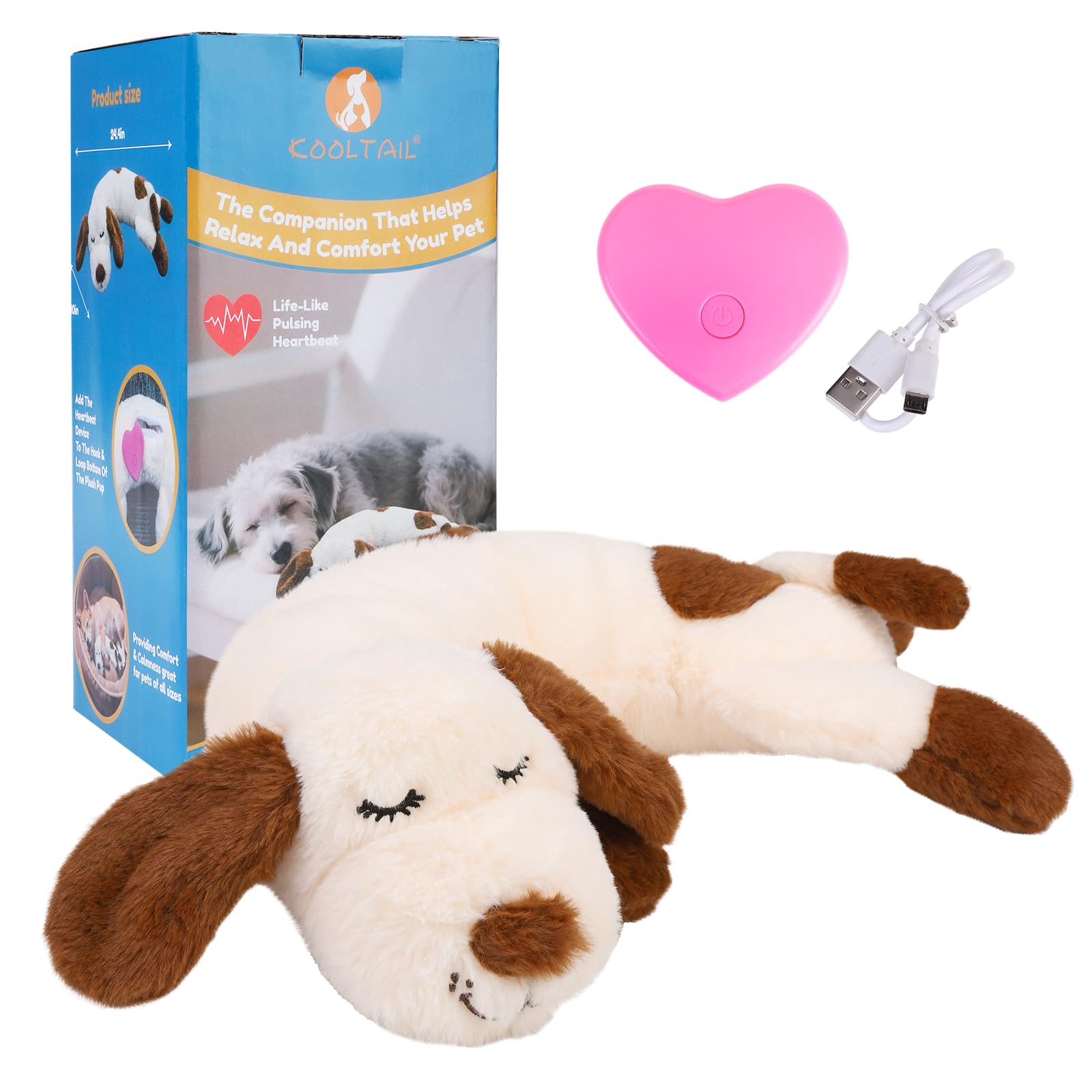 KOOLTAIL Heartbeat Puppy Toy Duck Plush