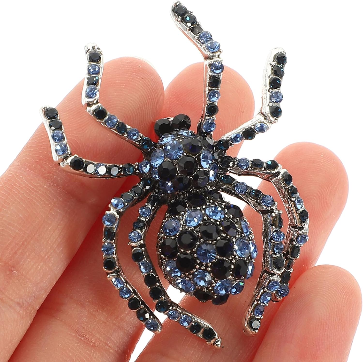 Operitacx Halloween Spider Brooch Pin Vintage Rhinestone Animal Brooch Sweater Shawl Accessory for Women Holiday Costume
