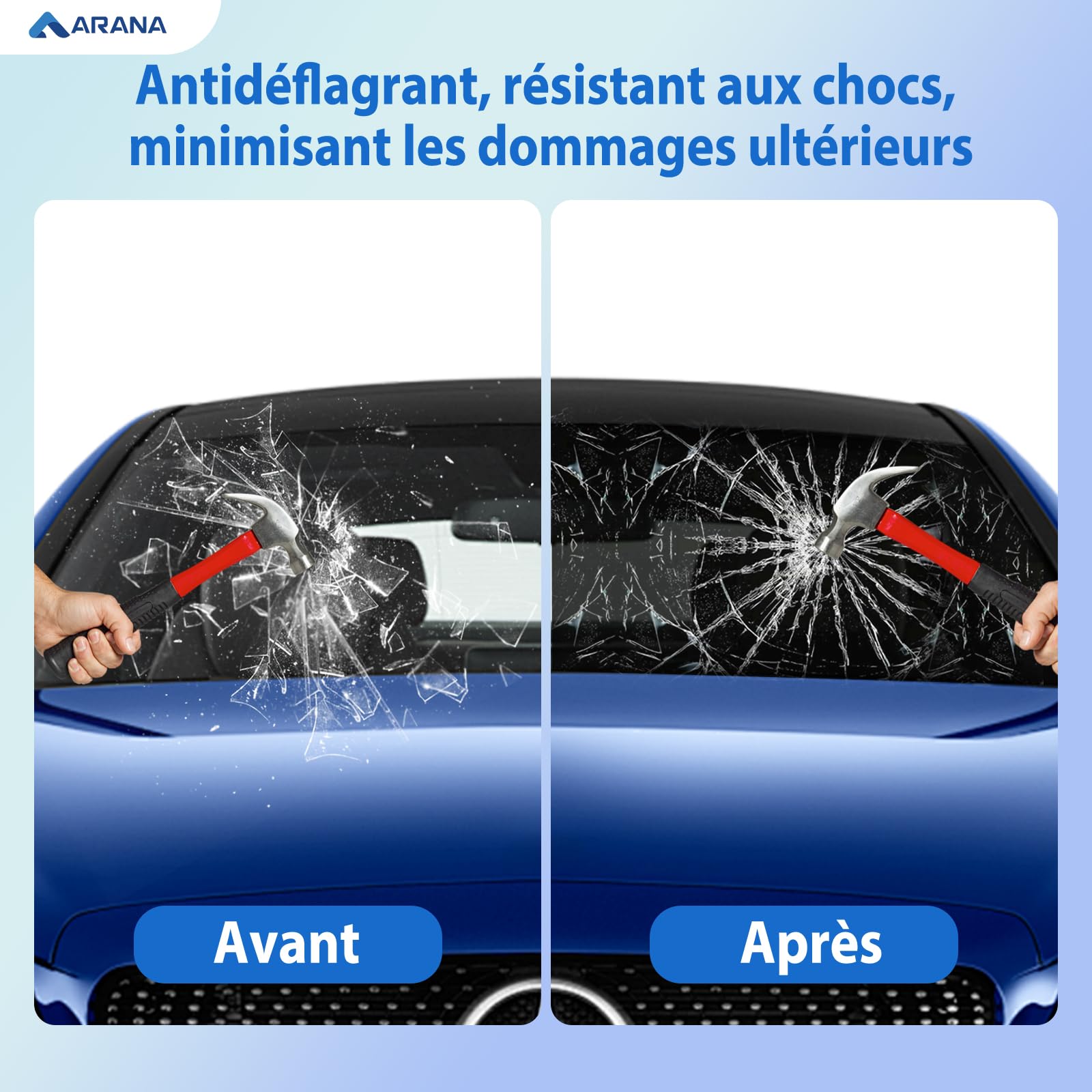 ARANA Film teinté pour vitres Automobiles, 35% TLV céramique, 305 cm x 50 cm, Pare-Soleil UV/Chaleur et Protection de la Vie privée pour Voitures particulières et camions (10" x 20 Pieds)