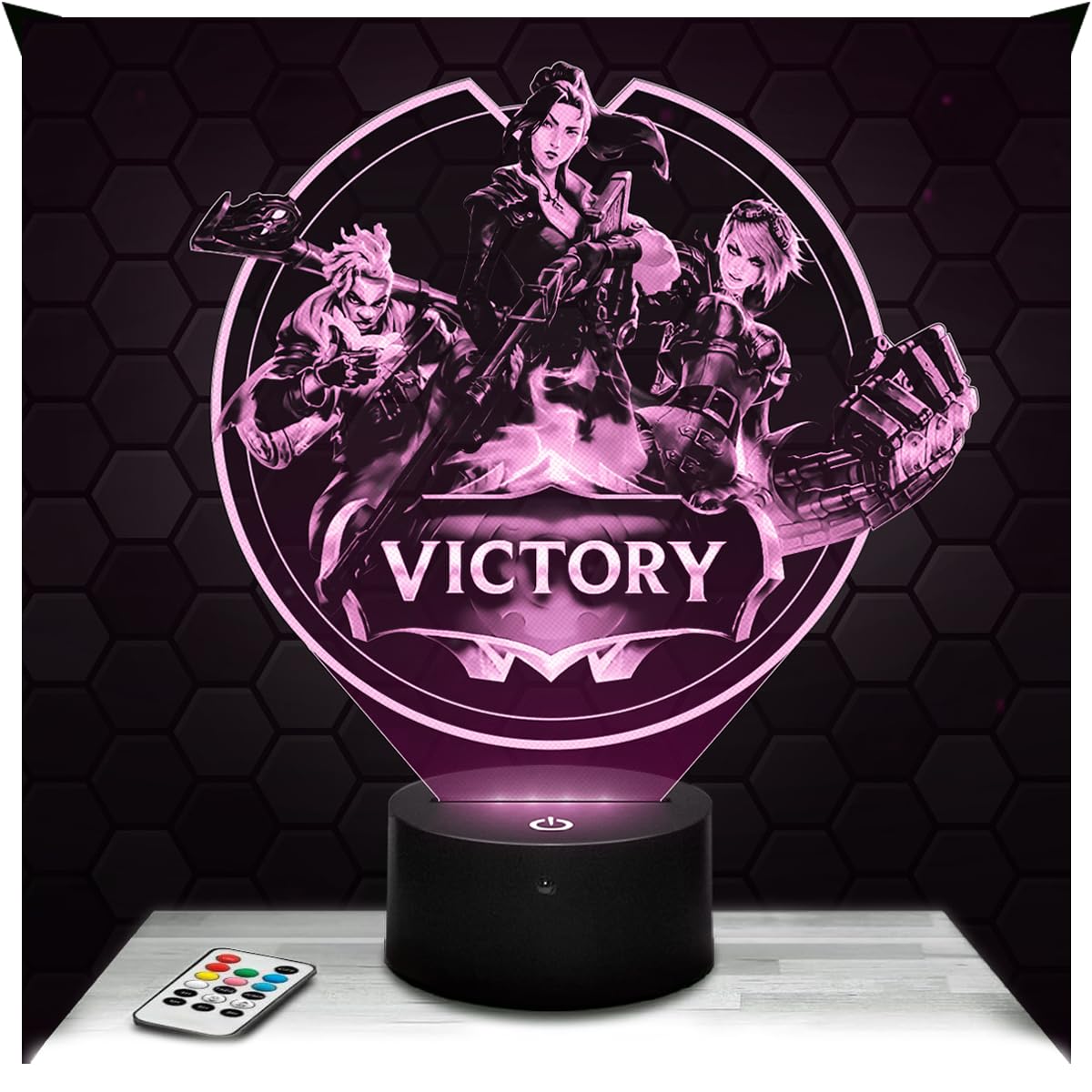 Dekorative LED Nachttischlampe LOL Arcane Victory Caitlyn, Geschenk für Teenager, Zubehör LOL Arcane Victory Caitlyn Gaming Gamer Videospielejugendzimmer Junge Büro deko Geschenk Weihnachten TOP