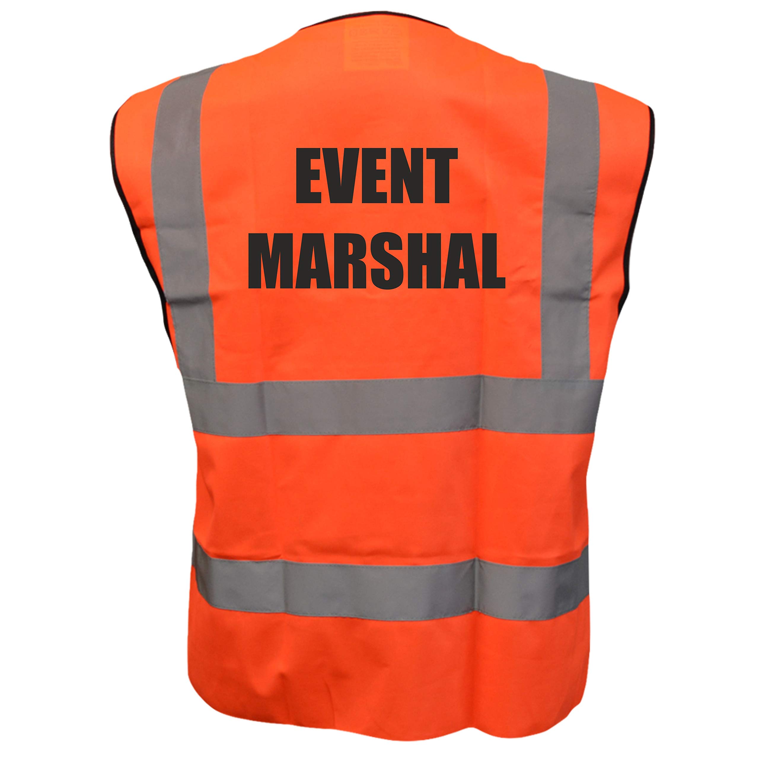 Brook Hi Vis Uk Unisex Orange Event Marshal Hi Vis Viz Safety Vest Waistcoat Reflective High Visibility En471 Bs Large