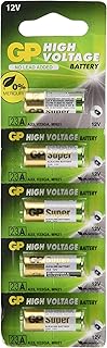 GPBatteries A23 12V Alkaline 23-A Replacement Battery 23AE GP - 5 Pack