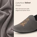 FAUSTO FST FOSMC-2021 Dark GREY-41 Men Dark Grey Embroidered Slip-On Loafers | Royal Ethnic Party Shoes | Ethnic Juttis and Mojaris for Wedding Cushioned Insole (7 UK) gallery image