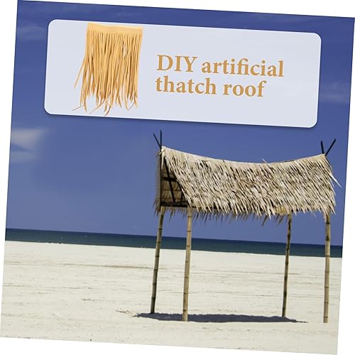 Miniatura 5 de 4 techos de paja artificiales para decoración de jardín, paneles de paja de simulación, techos de paja resistentes al fuego para paisajismo y