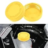 2PCS Coolant Reservoir Cap, Radiator Reservoir Cap, Engine Radiator Water Tank Caps Coolant Caps OEM#21712-79900, Car Coolant Water Tank Reservoir Cap Compatible with Infiniti Nissan (Yellow)