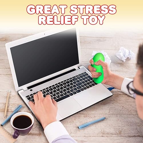 Miniatura 5 de ArtCreativity Bola de goma elástica para el estrés, juguete sensorial para aliviar el estrés para niños autistas, ansiedad y TDAH, juguetes