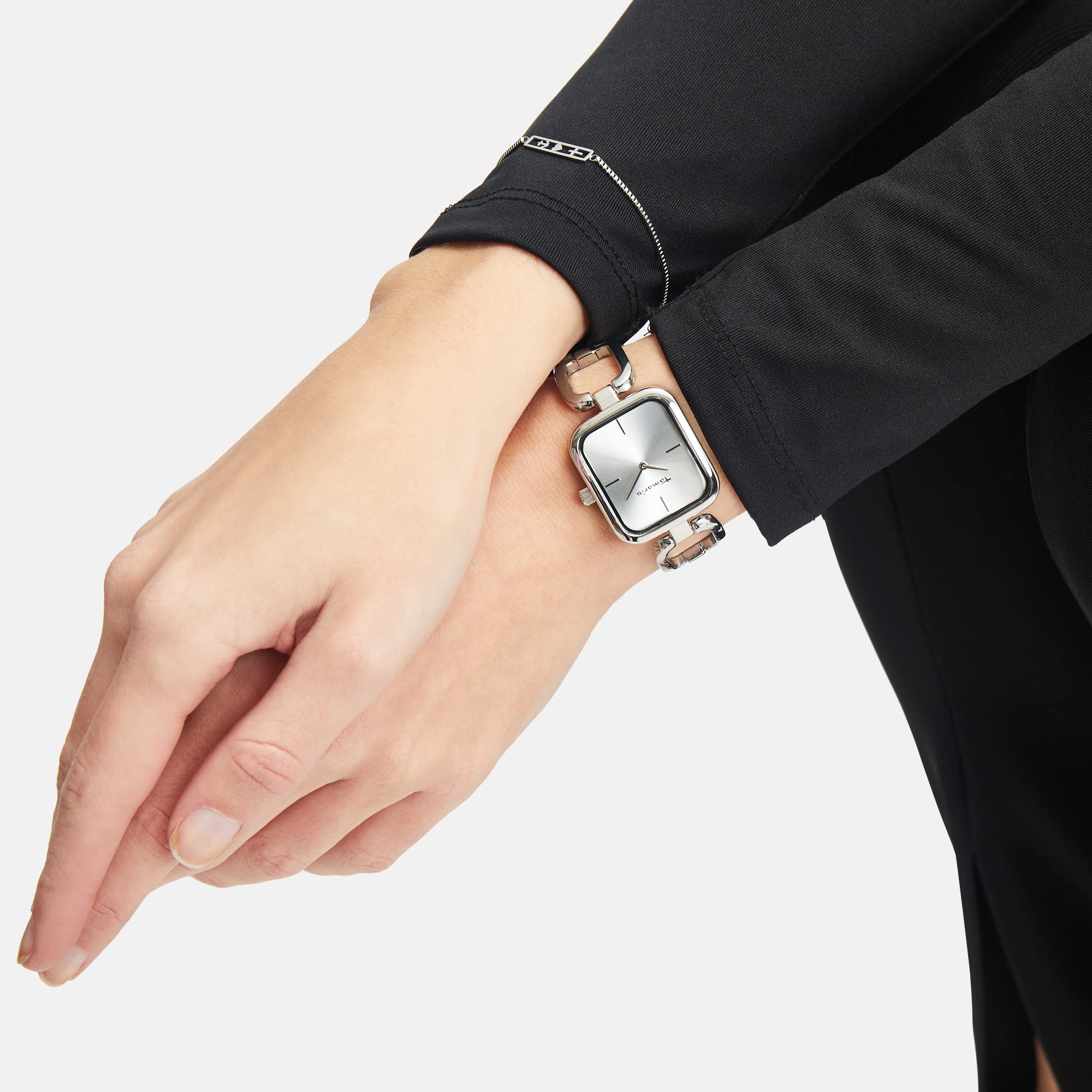 Tamaris Damenuhr – Schmuckbanduhr für Damen rund & eckig - Elegante Armbanduhr mit Schmuckband in Silber, Gold, Roségold, Schwarz, Grün