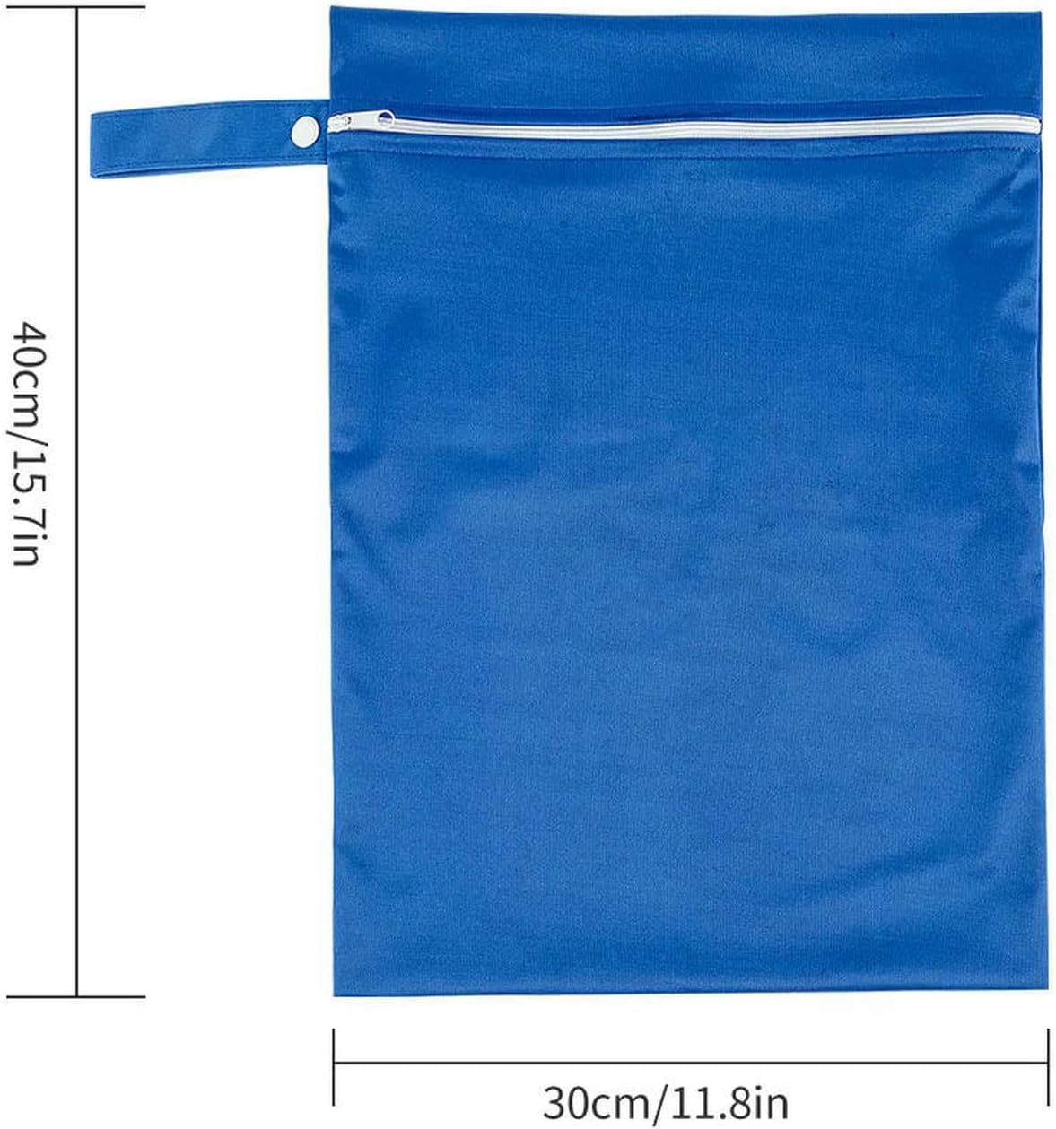 2 Pcs Solid Color Waterproof Wet Bag For Swimsuits Wet Clothes Outdoor Travel Beach-Pink