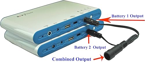 Miniatura 3 de BiXPower Baterías recargables BP100 X2 de alta capacidad (100 Wh x 2 200 Wh) compatibles con la máquina CPAP ResMed AirSense 11