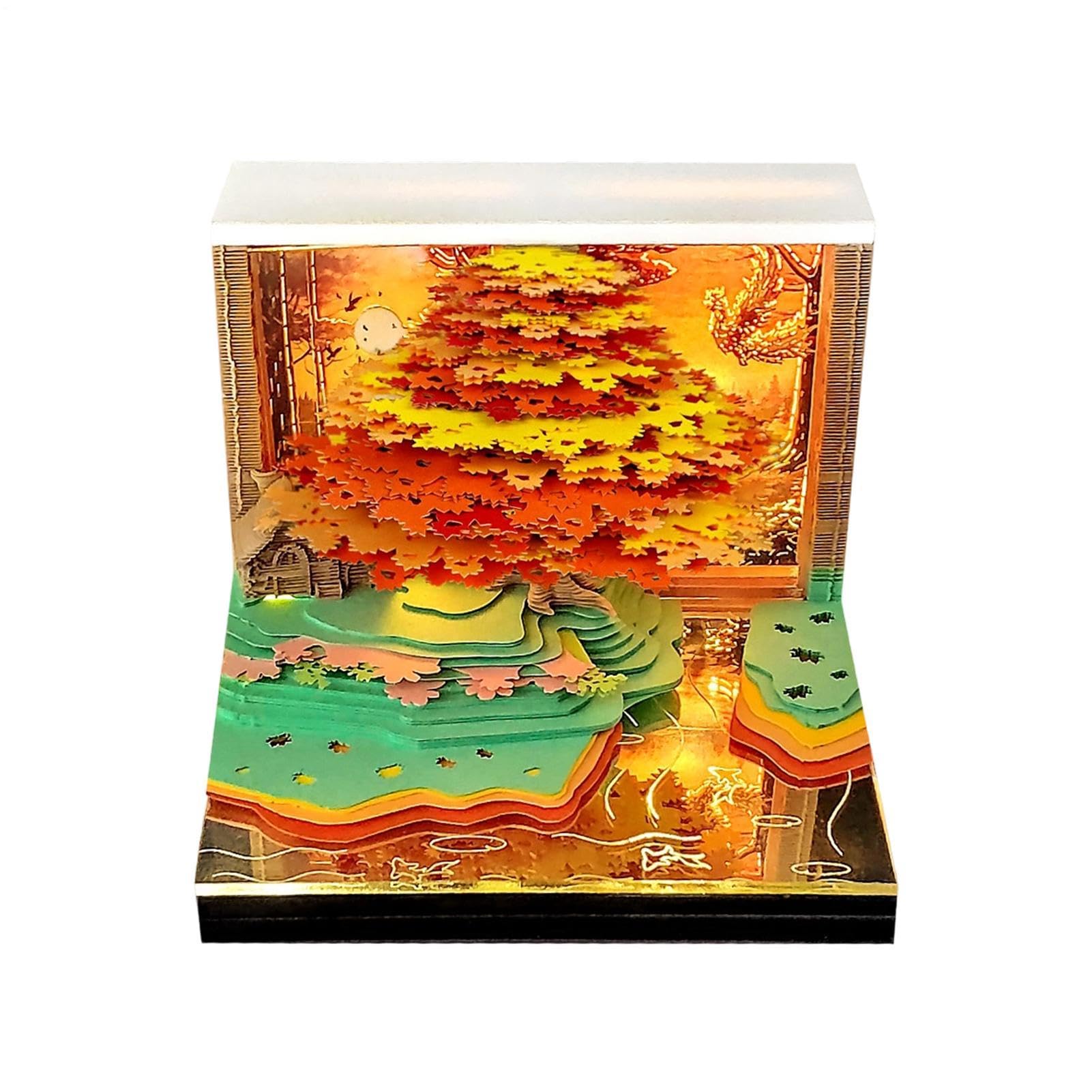 Calendario 3D Da Svuotare 2027 Decorazione Per Ufficio A Forma Di Albero Con | Blocco note Carta Arte 3D Per Libero Insegnanti Donne Uomini Compleanno Feste Ufficio Casa